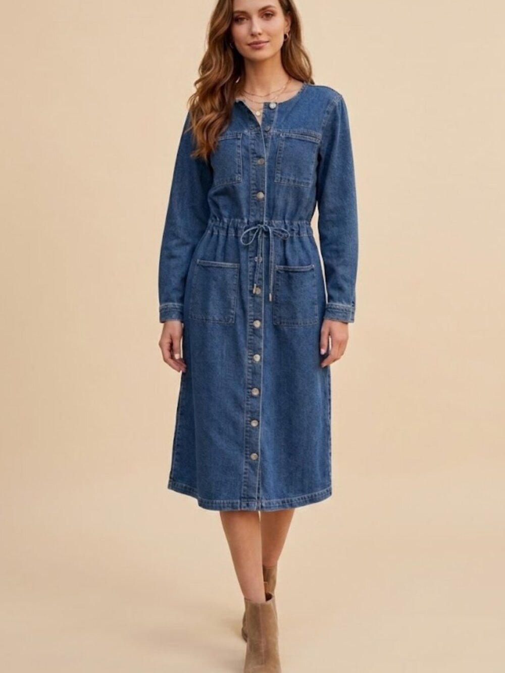 Rails Elysian Denim Midi Shirtdress